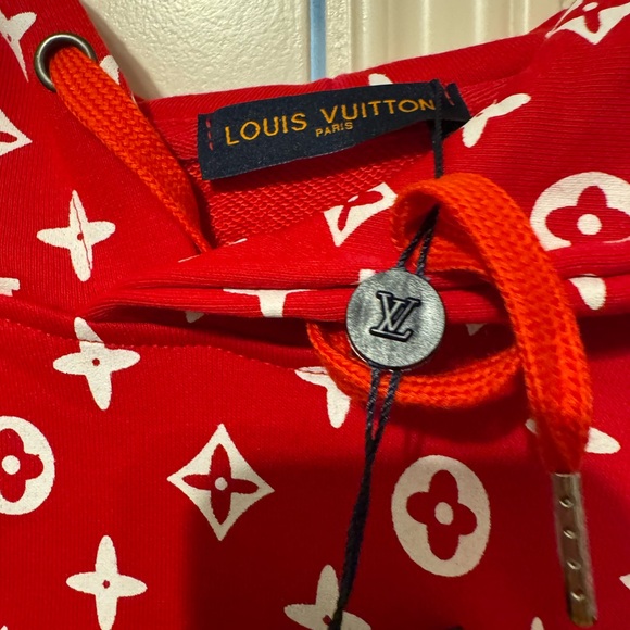 Supreme x Louis Vuitton Red Hoodie - Picture 3 of 4
